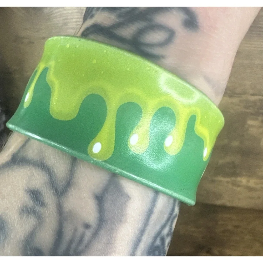 Rare Slime Green Slap Bracelet 12